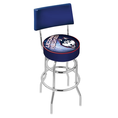 Holland Bar Stool Co 30" Chrome 2-Ring Connecticut Swivel Bar Stool, Back L7C430ConnUn-D2